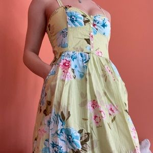 A&F Green Floral Summer Dress